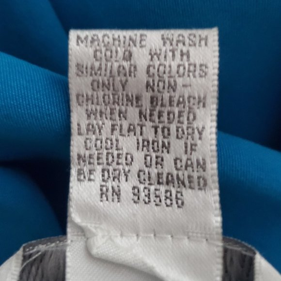 Petite Sophisticate Moleskin LS Button Front Blouse | Like New | MP | Turquoise - Picture 8 of 9